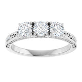 14K White 7/8 CTW Natural Diamond Anniversary Band