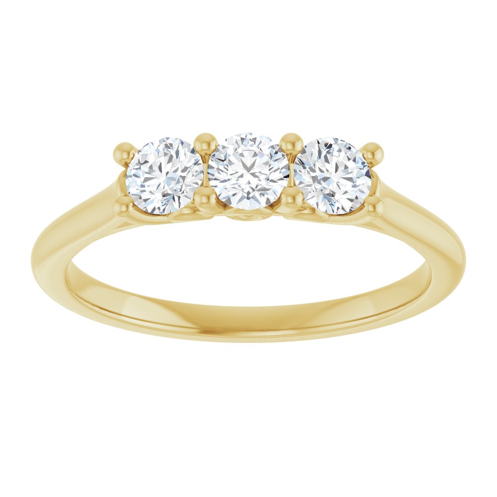 14K Yellow 1/2 CTW Natural Diamond Anniversary Band