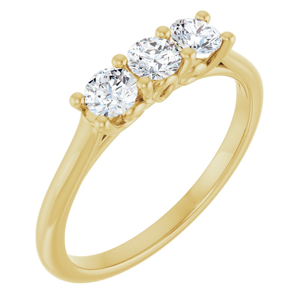 14K Yellow 1/2 CTW Natural Diamond Anniversary Band