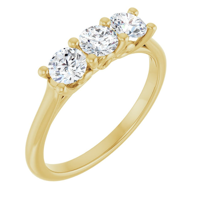 14K Yellow 3/4 CTW Natural Diamond Anniversary Band