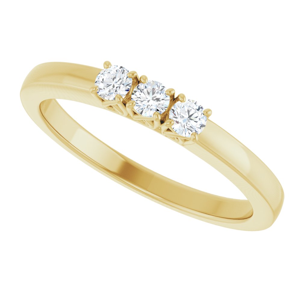 14K Yellow 1/5 CTW Natural Diamond Anniversary Band