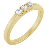 14K Yellow 1/4 CTW Natural Diamond Anniversary Band