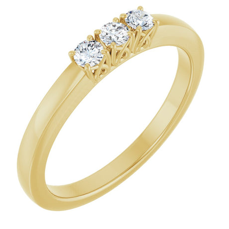 14K Yellow 1/5 CTW Natural Diamond Anniversary Band