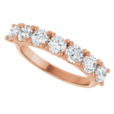 14K Rose 1 1/3 CTW Natural Diamond Anniversary Band