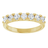 14K Yellow 3/4 CTW Natural Diamond Seven-Stone Anniversary Band