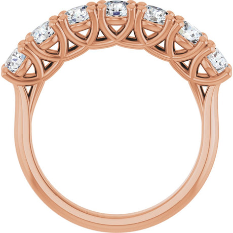 14K Rose 1 1/3 CTW Natural Diamond Anniversary Band