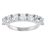 14K White 1 5/8 CTW Natural Diamond Seven-Stone Anniversary Band