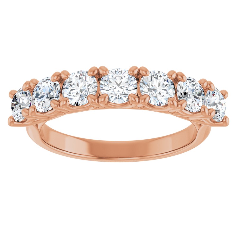 14K Rose 1 1/3 CTW Natural Diamond Anniversary Band