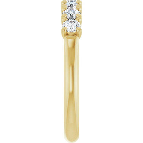 14K Yellow 3/4 CTW Natural Diamond Anniversary Band