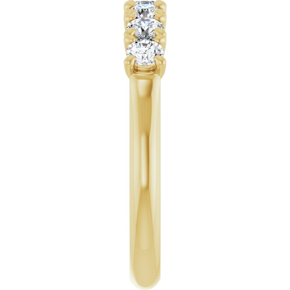 14K Yellow 3/4 CTW Natural Diamond Seven-Stone Anniversary Band