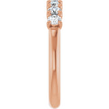 14K Rose 3/4 CTW Natural Diamond Seven-Stone Anniversary Band