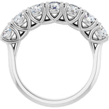 14K White 1 5/8 CTW Natural Diamond Anniversary Band