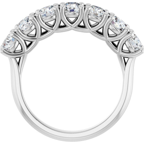 14K White 1 5/8 CTW Natural Diamond Anniversary Band