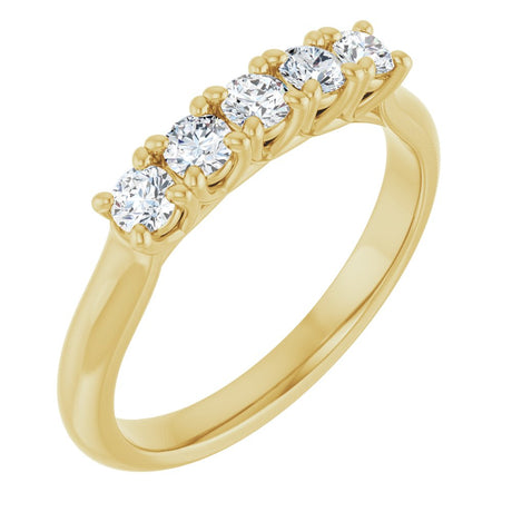 14K Yellow 9/10 CTW Lab-Grown Diamond Anniversary Band