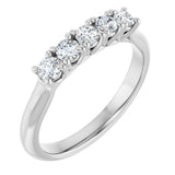 14K White 1 1/6 CTW Natural Diamond Anniversary Band