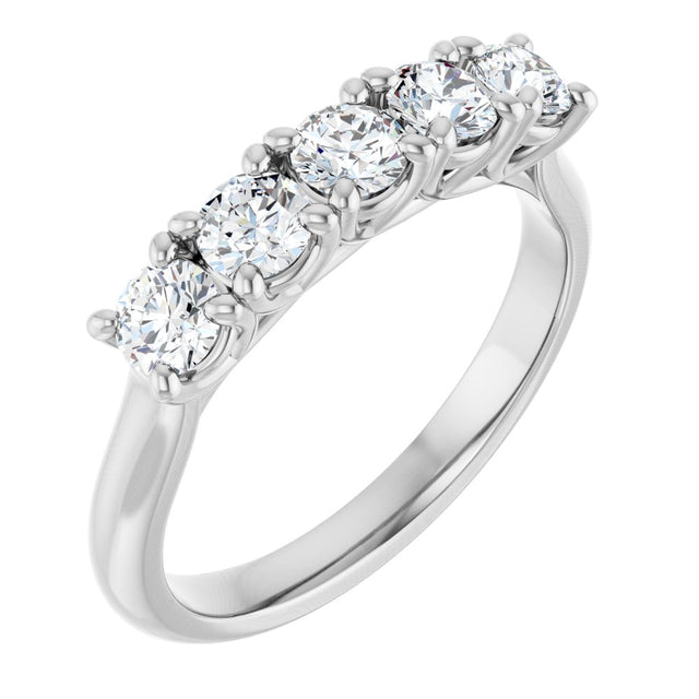 14K White Gold 3/4 CTW Lab-Grown Diamond Anniversary Band