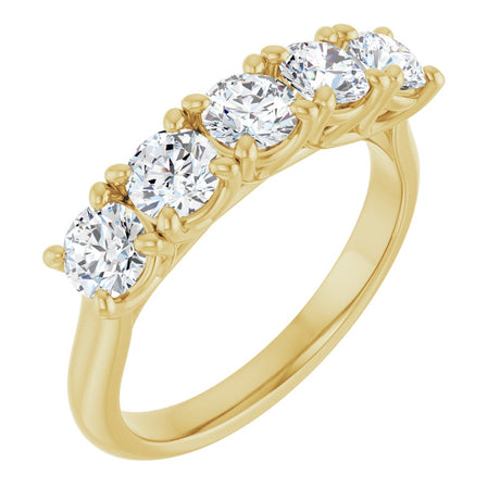 14K Yellow Gold 1 1/4 CTW Lab-Grown Diamond Anniversary Band