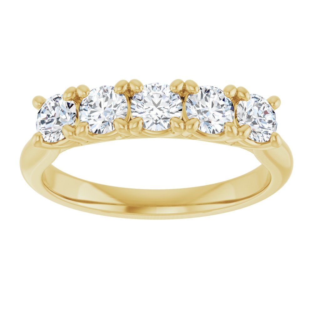 14K Yellow Gold 3/4 CTW Lab-Grown Diamond Anniversary Band