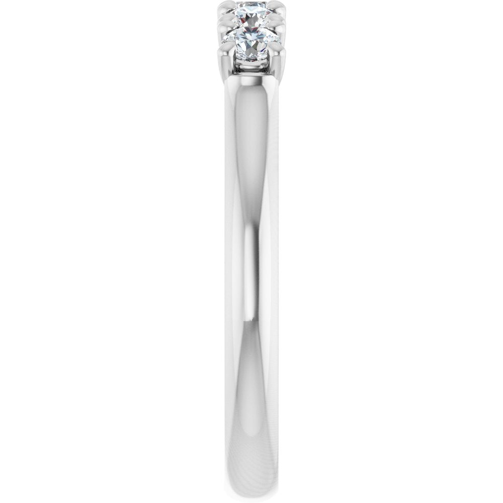 14K White 1/2 CTW Natural Diamond Anniversary Band