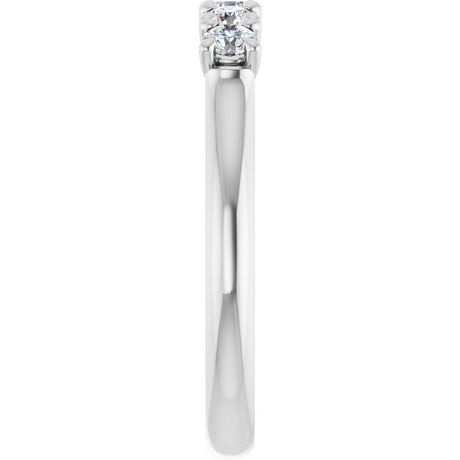 14K White 1 1/6 CTW Natural Diamond Anniversary Band