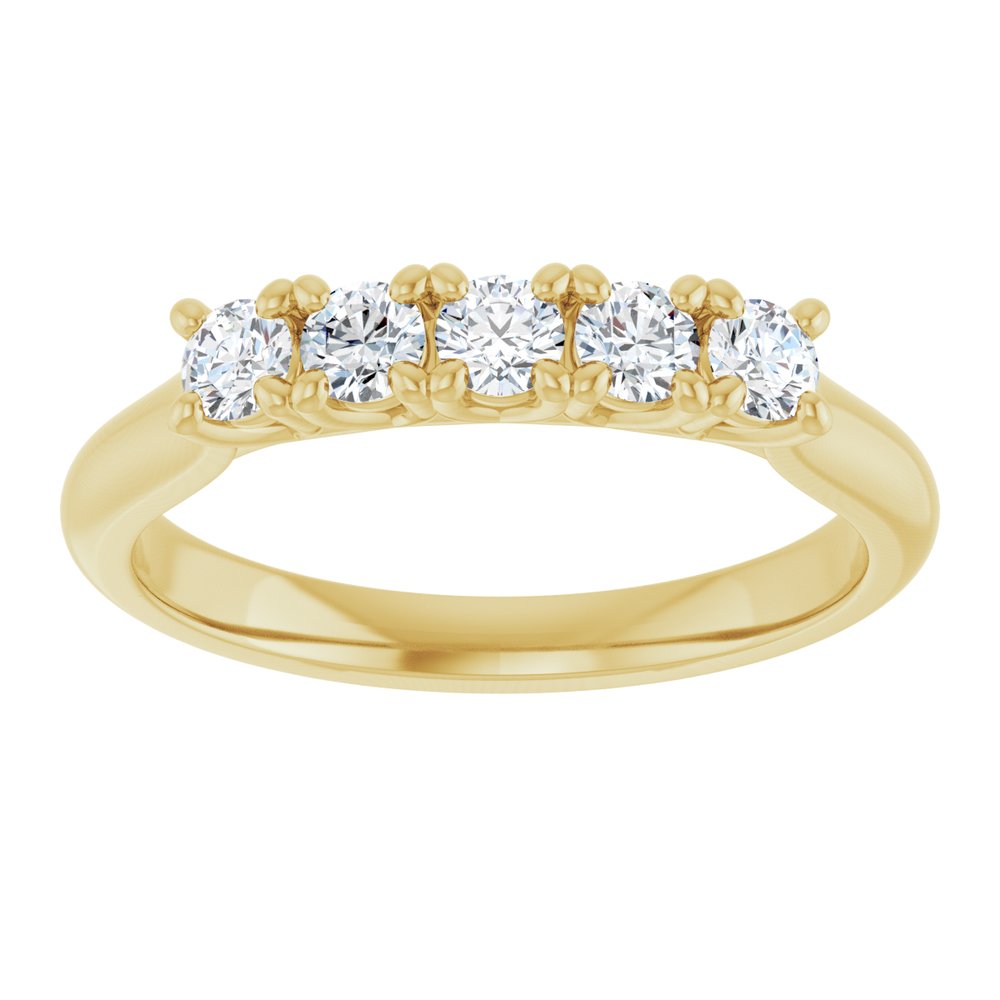 14K Yellow 9/10 CTW Lab-Grown Diamond Anniversary Band