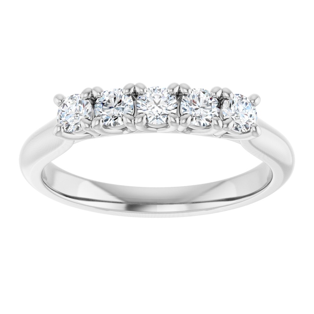 Platinum 9/10 CTW Natural Diamond Anniversary Band