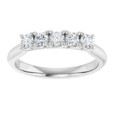14K White Gold 9/10 CTW Lab-Grown Diamond Anniversary Band