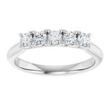 14K White 1 1/6 CTW Natural Diamond Anniversary Band