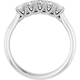 14K White Gold 1 1/6 CTW Natural Diamond Anniversary Band