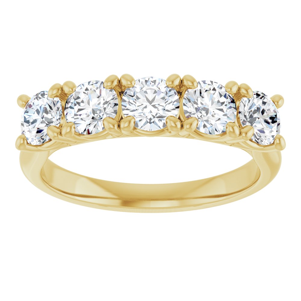 14K Yellow Gold 1 1/4 CTW Lab-Grown Diamond Anniversary Band