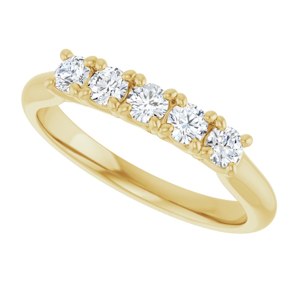 14K Yellow 9/10 CTW Lab-Grown Diamond Anniversary Band