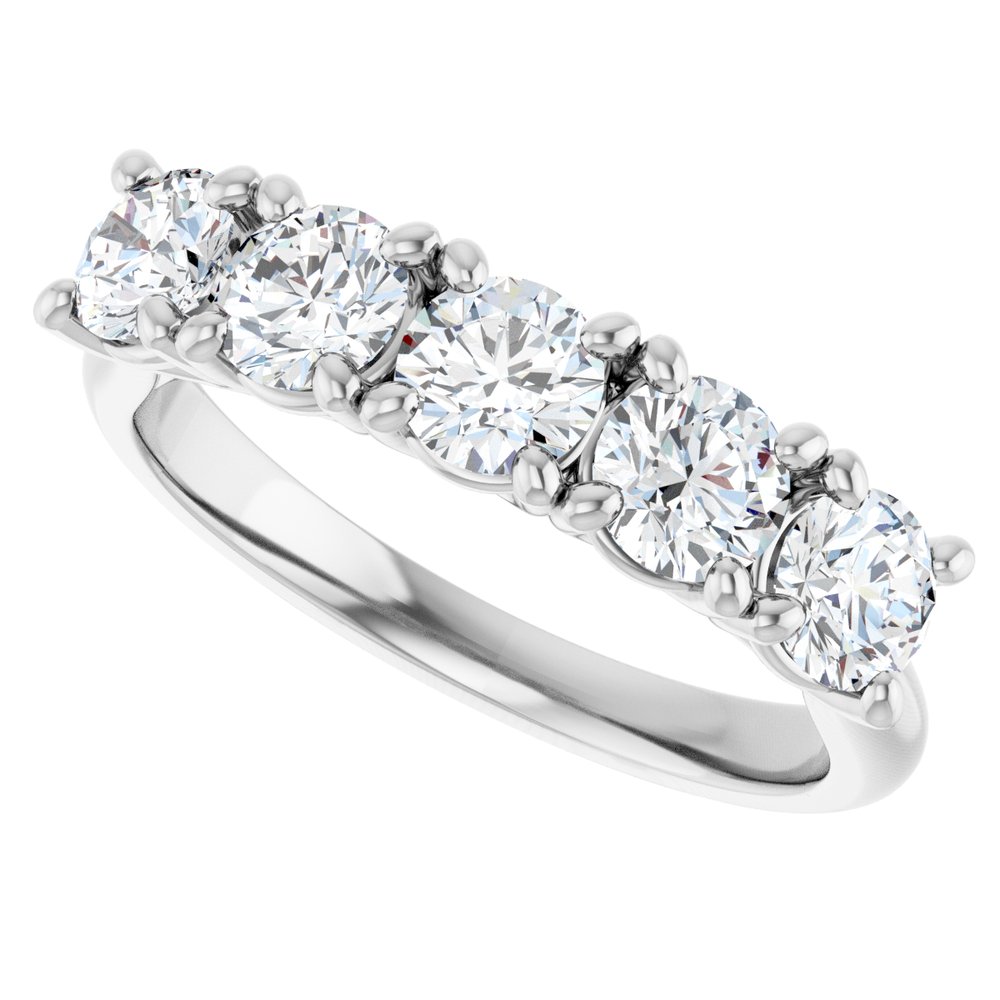 14K White Gold 1 1/4 CTW Lab-Grown Diamond Anniversary Band