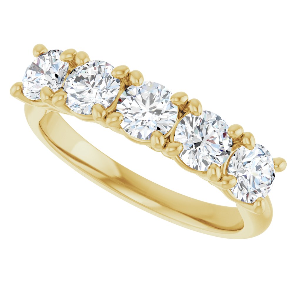 14K Yellow Gold 1 1/4 CTW Lab-Grown Diamond Anniversary Band