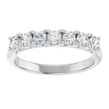 14K White 1/2 CTW Natural Diamond Seven-Stone Anniversary Band