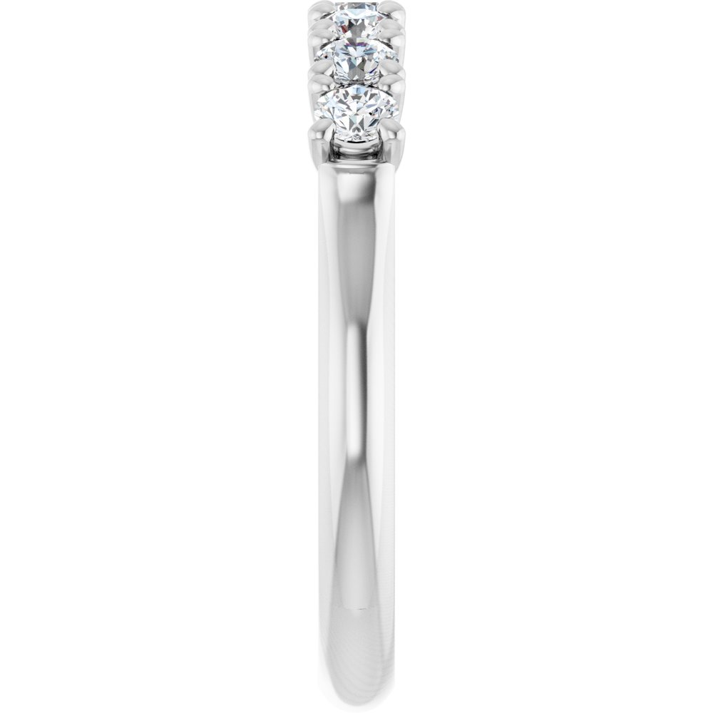 14K White 1/2 CTW Natural Diamond Seven-Stone Anniversary Band