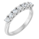 14K White 1/2 CTW Natural Diamond Seven-Stone Anniversary Band