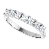 14K White 1/2 CTW Natural Diamond Seven-Stone Anniversary Band