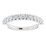 14K White 5/8 CTW Natural Diamond Anniversary Band