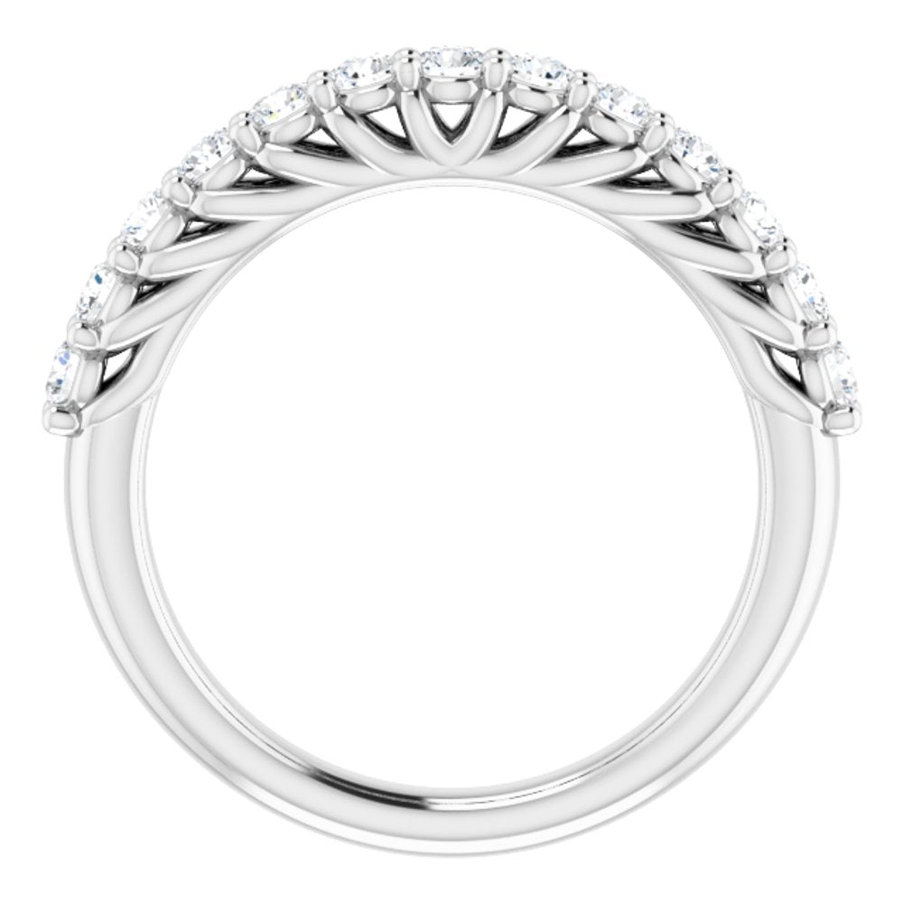 14K White 5/8 CTW Natural Diamond Anniversary Band