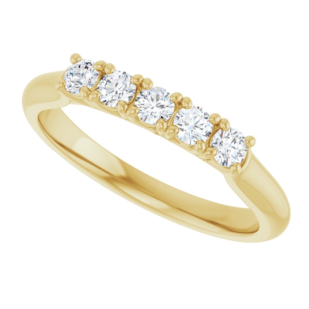 14K Yellow Gold 1/3 CTW Lab-Grown Diamond Anniversary Band