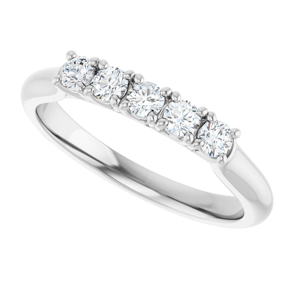 14K White Gold 1/3 CTW Lab-Grown Diamond Anniversary Band