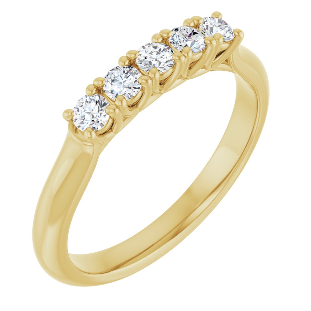 14K Yellow Gold 1/3 CTW Lab-Grown Diamond Anniversary Band