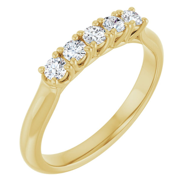 14K Yellow Gold 1/3 CTW Lab-Grown Diamond Anniversary Band