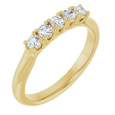 14K Yellow Gold 1/3 CTW Lab-Grown Diamond Anniversary Band