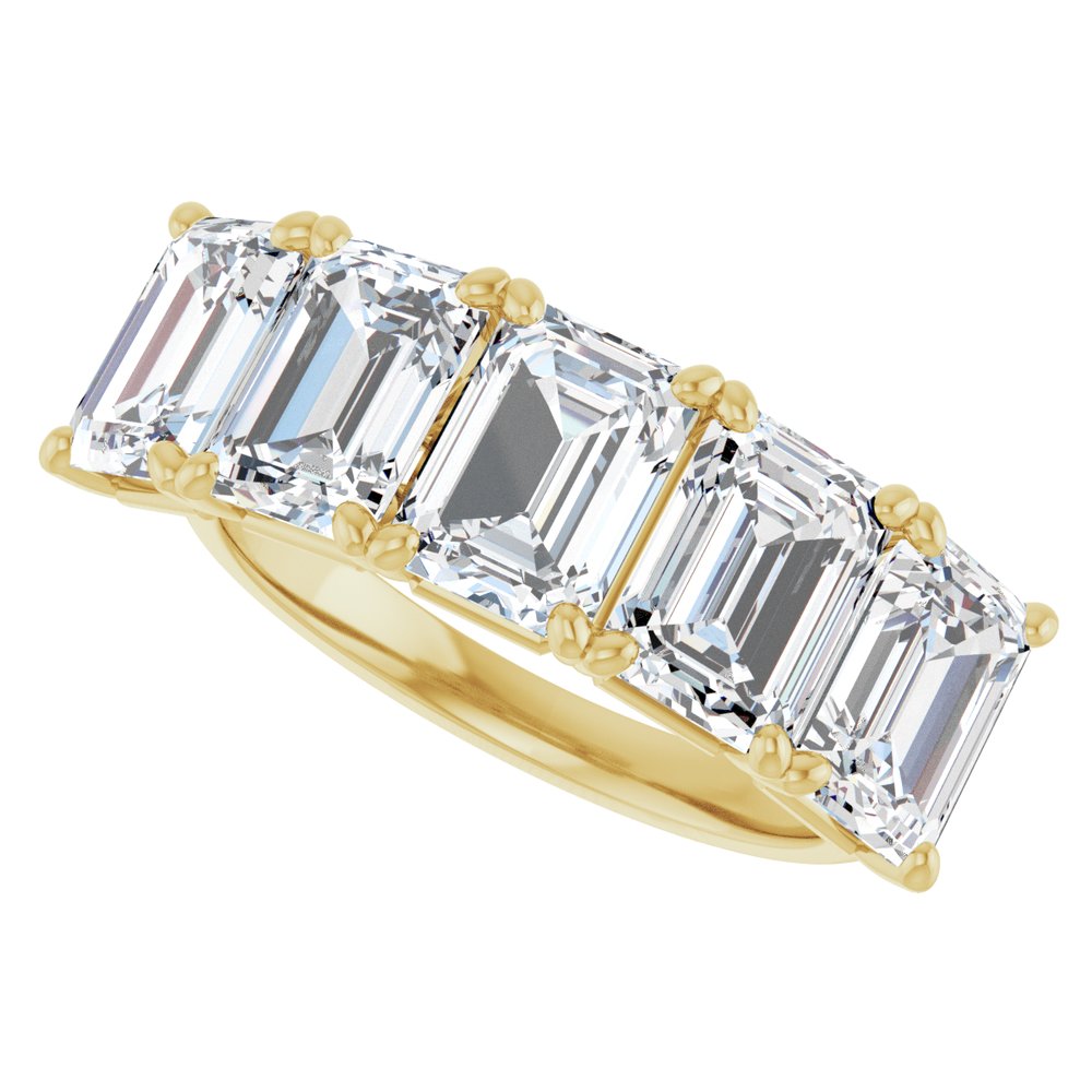 10K Yellow Gold 5 CTW Lab-Grown Diamond Anniversary Band