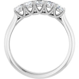14K White Gold 1 CTW Lab-Grown Diamond Anniversary Band