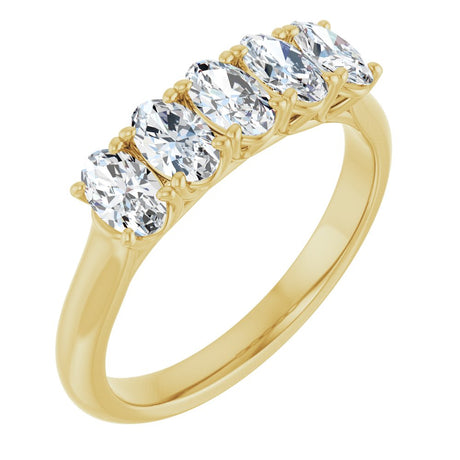 14K Yellow Gold 1 CTW Lab-Grown Diamond Anniversary Band