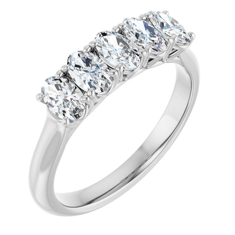 14K White Gold 1 CTW Lab-Grown Diamond Anniversary Band