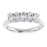 14K White Gold 1 CTW Lab-Grown Diamond Anniversary Band