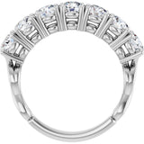 14K White 1 5/8 CTW Natural Diamond Anniversary Band